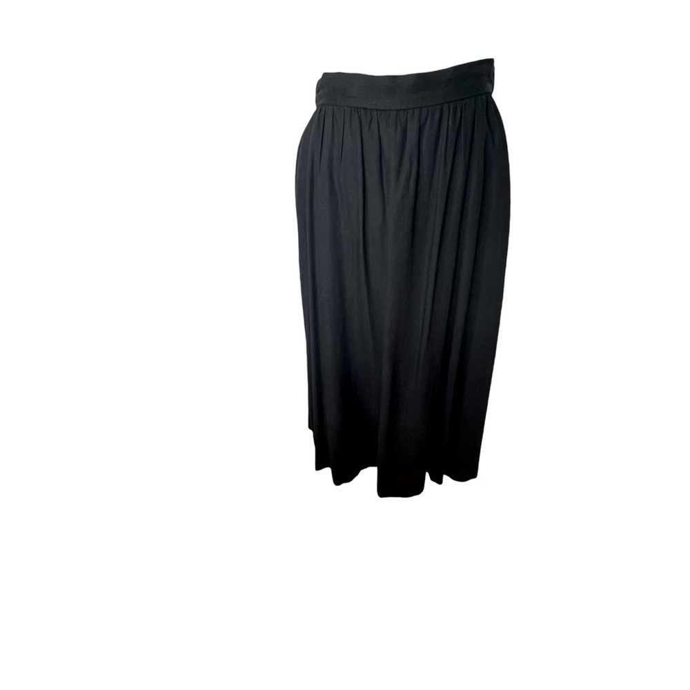 Ann Taylor Linen Blend  A-Line Skirt in Black Color Size 8 - Picture 2 of 8